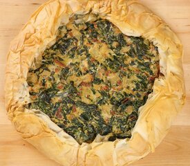 Phyllo Spinach, Sun-dried Tomato and Ricotta Cheese Tart