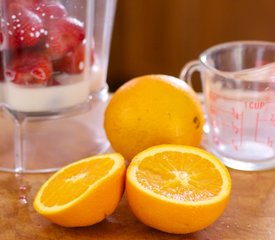 Pillowy Strawberry Orange Sorbet