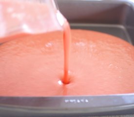 Pillowy Strawberry Orange Sorbet