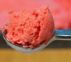 Pillowy Strawberry Orange Sorbet