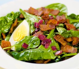 Spinach Salad with Warm Bacon Dressing