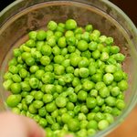 Transfer the peas into a bowl...