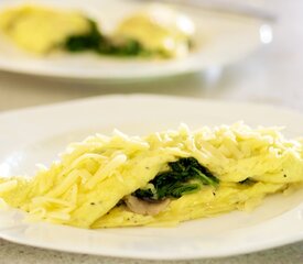 Mushroom, Spinach and Cheese Omelette