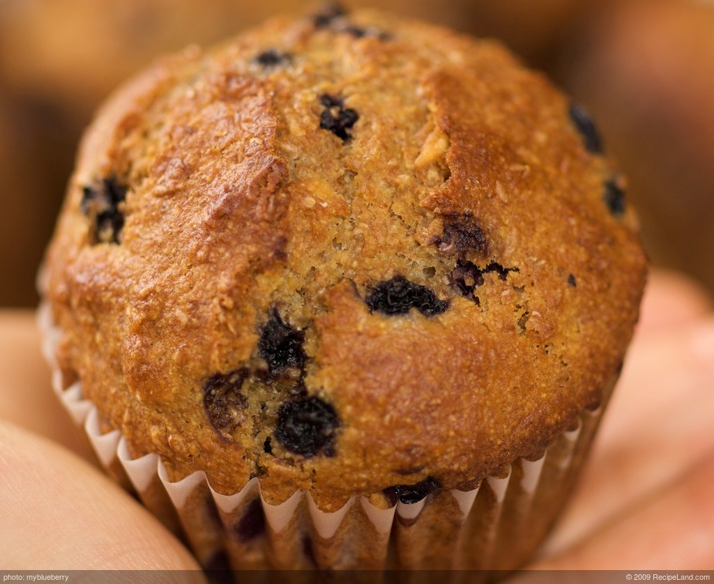 Multigrain Blueberry and Ginger Muffins