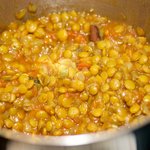 Remove from the heat, and here we have the delicious homemade dhal...