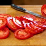 Slice the tomato first...