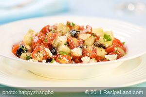 Cherry Tomato, Cucumber, Black Olives and Feta Salad recipe