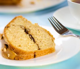 Coffee Streusel Bundt Cake with Coffee Glaze and Hazelnuts Topping