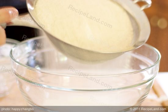 Whisk the flour, baking powder...