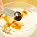 Pour the sour cream (or yogurt) and vanilla in a small bowl...