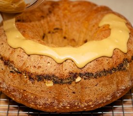 Coffee Streusel Bundt Cake with Coffee Glaze and Hazelnuts Topping