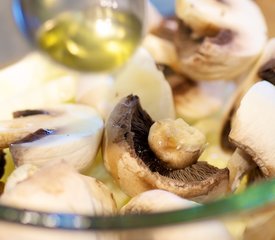 Roasted Mushroom and Fennel Salad with Radishes and Citrus Dressing