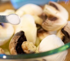 Roasted Mushroom and Fennel Salad with Radishes and Citrus Dressing