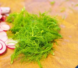 Roasted Mushroom and Fennel Salad with Radishes and Citrus Dressing