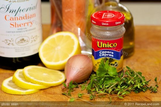 Assemble the ingredients, fresh herbs from the garden are perfect