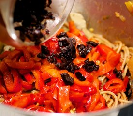 Artichokes, Roasted Pepper, Sun-dried Tomato and Feta Pasta Salad