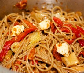 Artichokes, Roasted Pepper, Sun-dried Tomato and Feta Pasta Salad