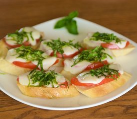 Buffallo Mozzarella Tomato Basil Appetizers