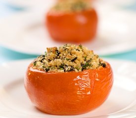 Stuffed Tomatoes with Goat Cheese, Olives and Fresh Oregano