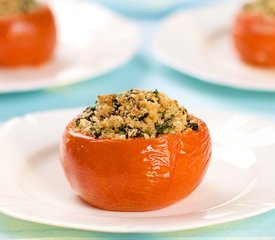 Stuffed Tomatoes with Goat Cheese, Olives and Fresh Oregano