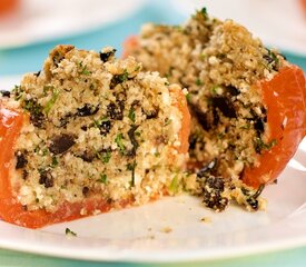 Stuffed Tomatoes with Goat Cheese, Olives and Fresh Oregano