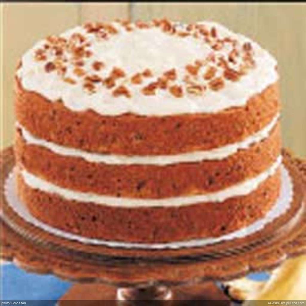 Banana Pecan Torte with Cream Cheese Frosting recipe