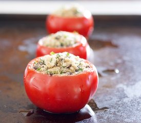 Stuffed Tomatoes with Goat Cheese, Olives and Fresh Oregano