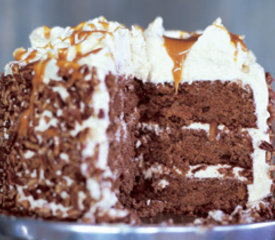 Apple-Spice Layer Cake with Caramel Swirl Icing 