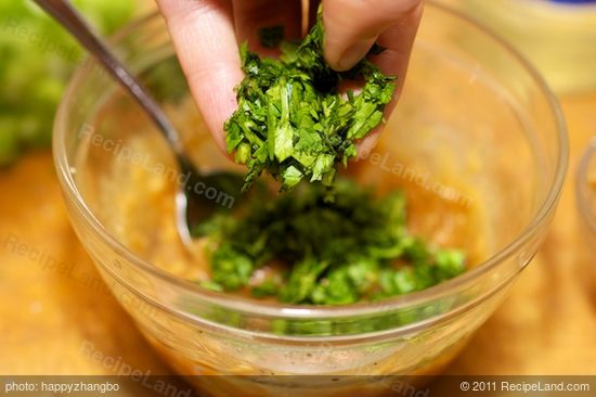 Add the 1 1/2 tablespoons of freshly chopped cilantro.