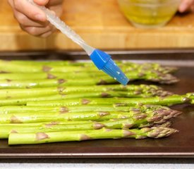 Grilled Asparagus and Portobello Mushrooms with Goat Cheese