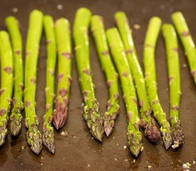 Grilled Asparagus and Portobello Mushrooms with Goat Cheese