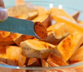 Baked Sweet Potato Wedges with Paprika