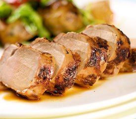 Grilled Garlic and Lime Pork Tenderloin with Onion Marmalade