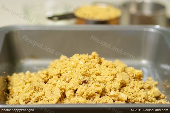Transfer the mixture into a 8-inch square baking dish that has been oiled.