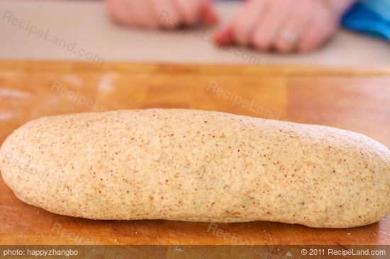 After rolling, the dough sticks to itself.