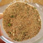 First, Make the bread crumbs mixture.