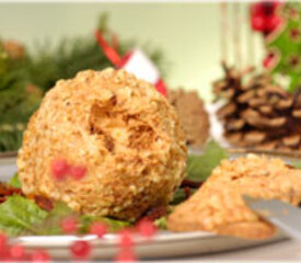 Sun-Dried Tomato Cheese Ball Rolled in Walnuts