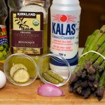 All the ingredients you need to make delicious salad.