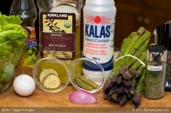 All the ingredients you need to make delicious salad.