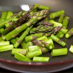 Cook the asparagus...