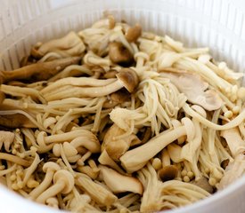 Mushrooms, Asparagus and Asian Chives Japchae