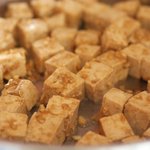 Brown the tofu.