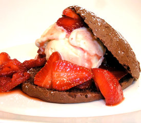 Low Fat Chocolate Strawberry Shortcake