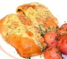 Salmon Wellington with Dilled Hollandaise