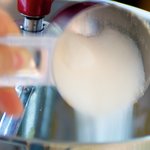 Add the sugar into the mixer.