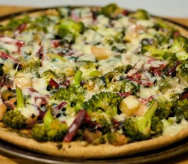 Cheesy Green Garden Pizza