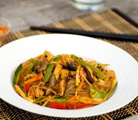 Spicy Korean Noodles with Wild Mushrooms