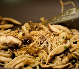 Spicy Korean Noodles with Wild Mushrooms