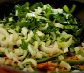 Spicy Korean Noodles with Wild Mushrooms