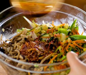 Spicy Korean Noodles with Wild Mushrooms